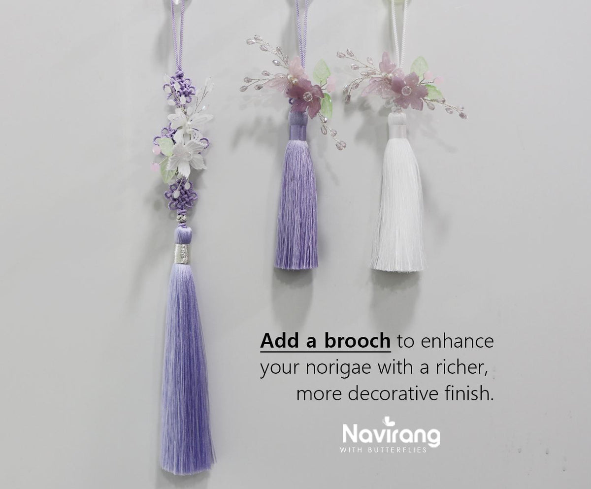 Butterfly Blossom Brooch & Hair Pin – Korean Traditional Hair Accessory, Norigae Ornament