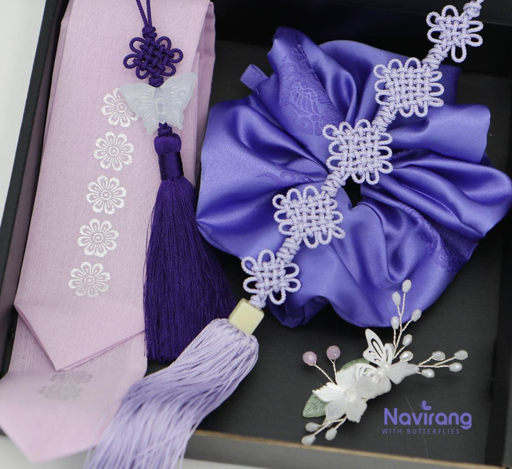Butterfly Blossom Brooch & Hair Pin – Korean Traditional Hair Accessory, Norigae Ornament