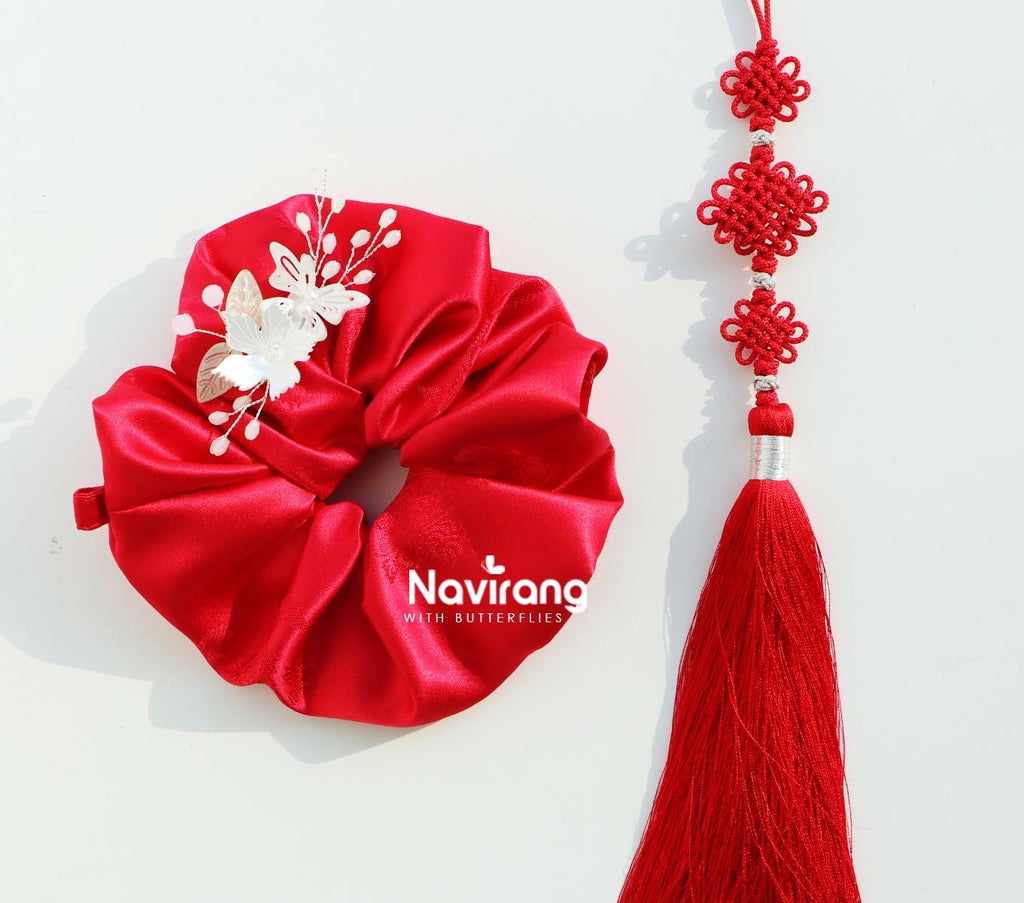 Butterfly Blossom Brooch & Hair Pin – Korean Traditional Hair Accessory, Norigae Ornament
