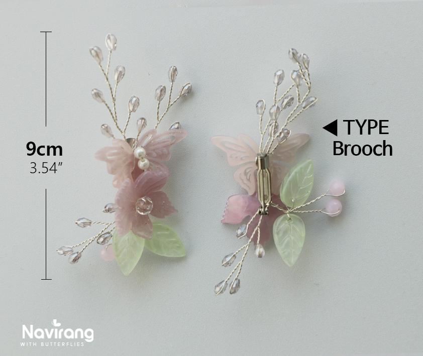 Butterfly Blossom Brooch & Hair Pin – Korean Traditional Hair Accessory, Norigae Ornament