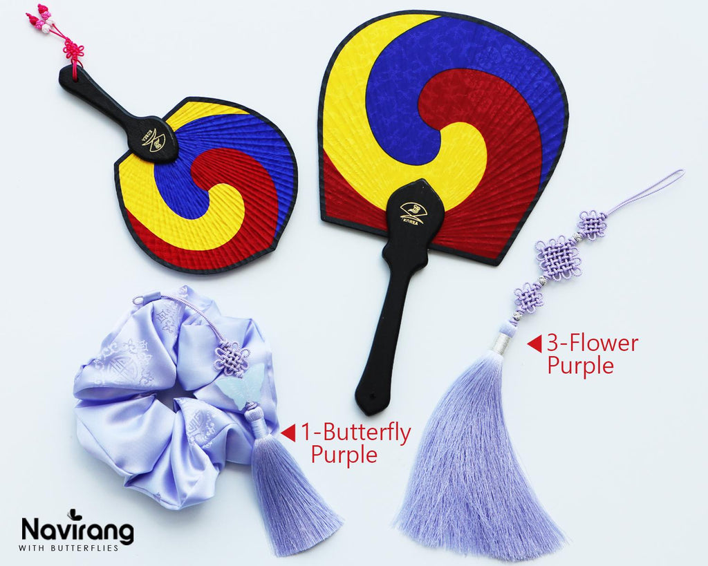 Traditional Korean Taegeuk Fan | Silk Hanbok Accessory, Art Fan