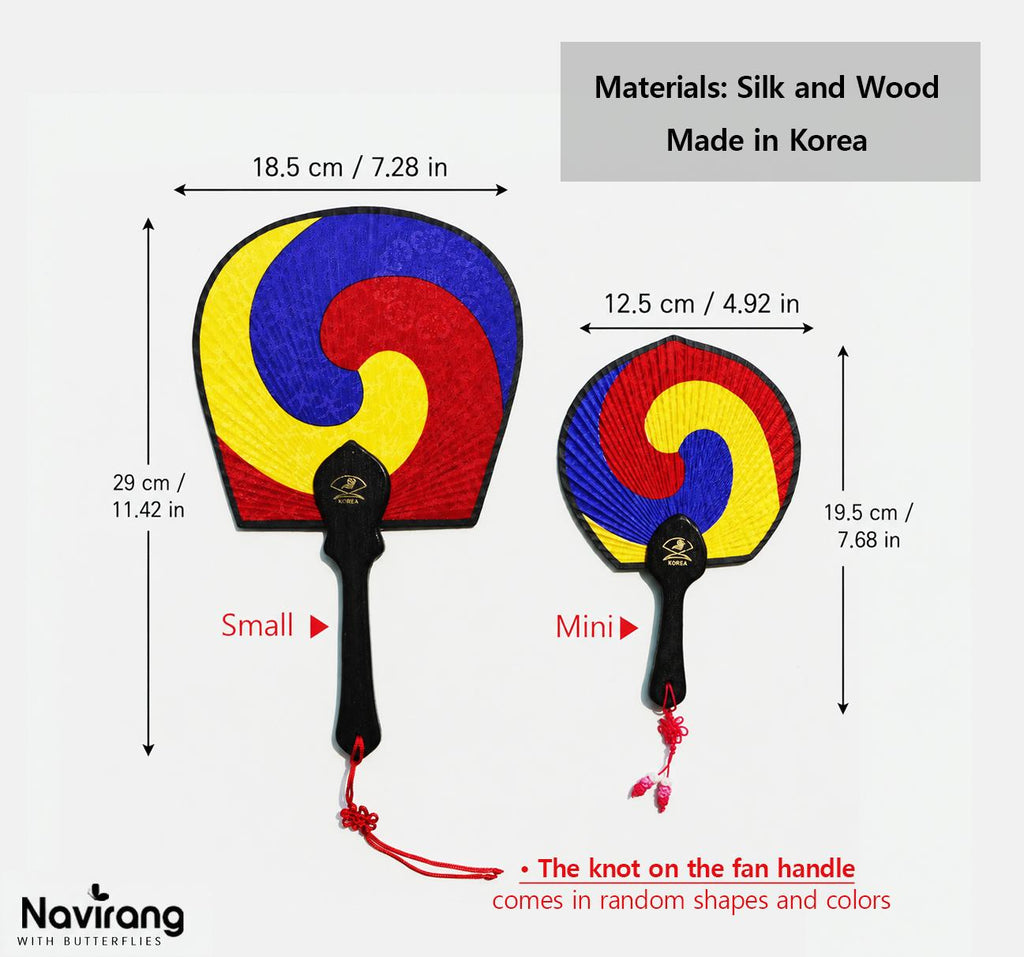 Traditional Korean Taegeuk Fan | Silk Hanbok Accessory, Art Fan