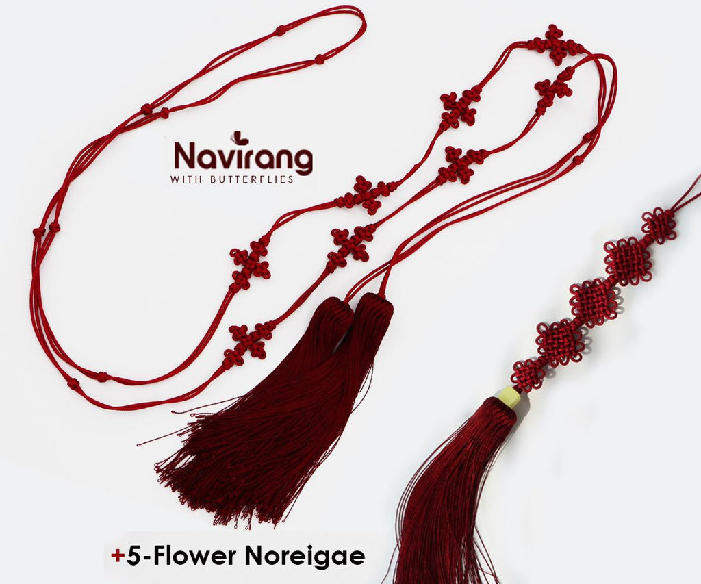 Handcrafted Korean knot tassel belt cord - 260cm / 100.8" Extra Long Waist Rope with Tassels