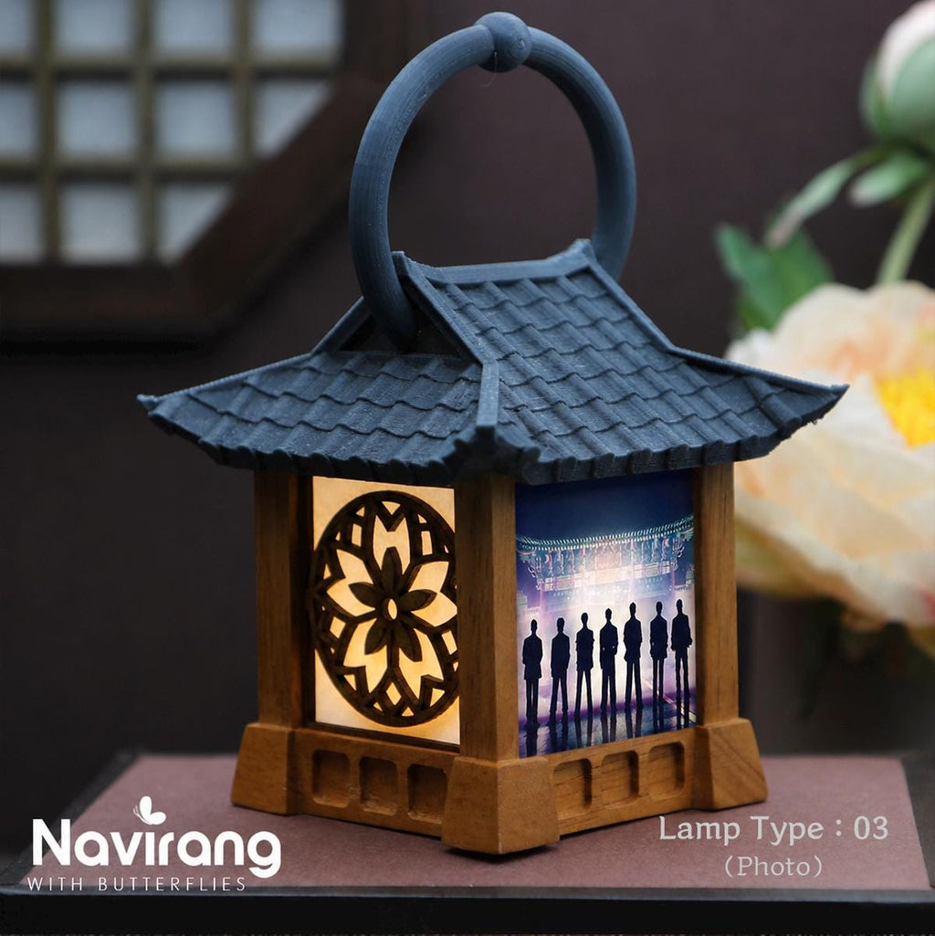 CUSTOM Mini Hanok Lamps- Miniature Korean House Environmentally friendly Mood Light, Personalized photo, Requires 3 AAA
