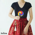 Traditional Korean Taegeuk Fan | Silk Hanbok Accessory, Art Fan