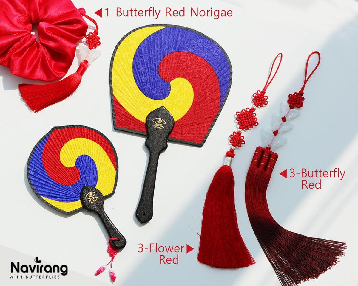 Traditional Korean Taegeuk Fan | Silk Hanbok Accessory, Art Fan