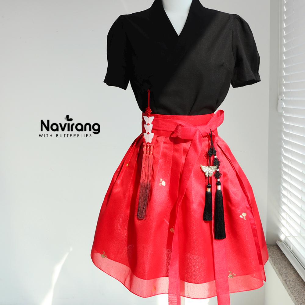 Modern Hanbok Blouse, Puff Sleeve Wrap Top, Korean Style Casual Shirt