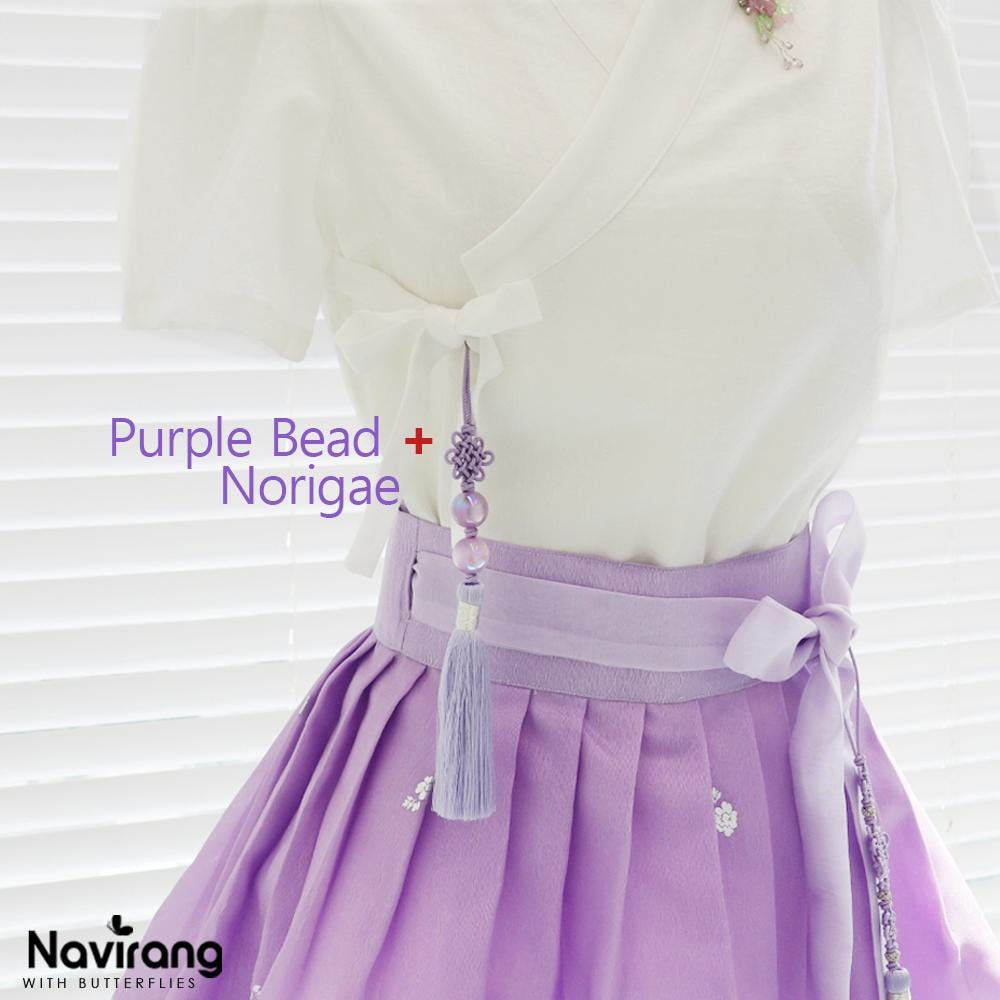 Kpop Norigae - Korean Handmade Tassel Charm | Hanbok Accessory, Red, Purple, Silver