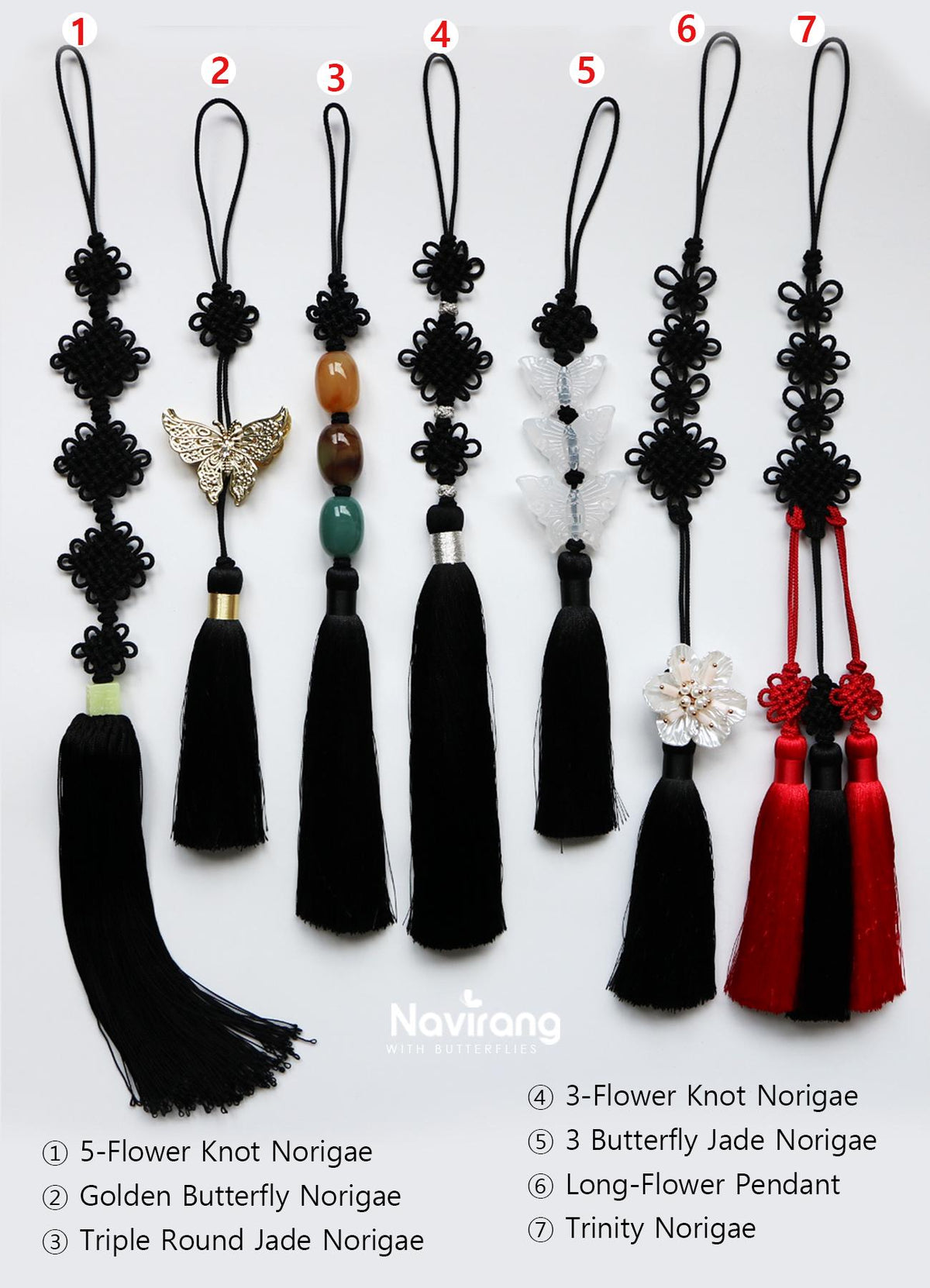 Kpop Norigae - Korean Handmade Tassel Charm | Hanbok Accessory, Red, Purple, Silver