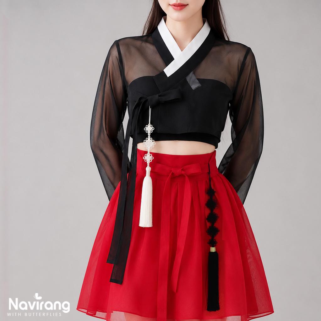 Kpop Norigae - Korean Handmade Tassel Charm | Hanbok Accessory, Red, Purple, Silver