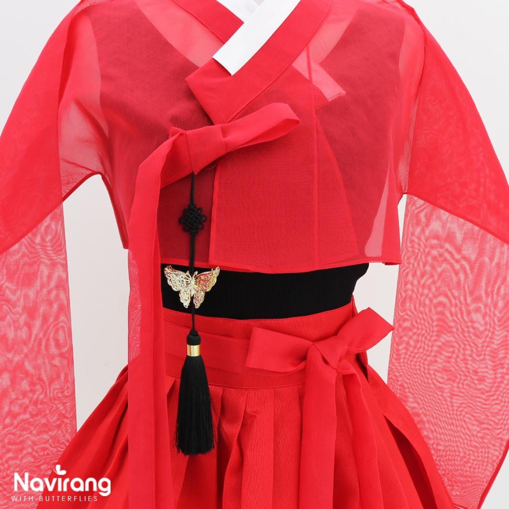 Kpop Norigae - Korean Handmade Tassel Charm | Hanbok Accessory, Red, Purple, Silver