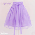 Hanbok Mini Skirt (50cm/20") Red & Light Purple, Wine – Concert Outfit, Costume