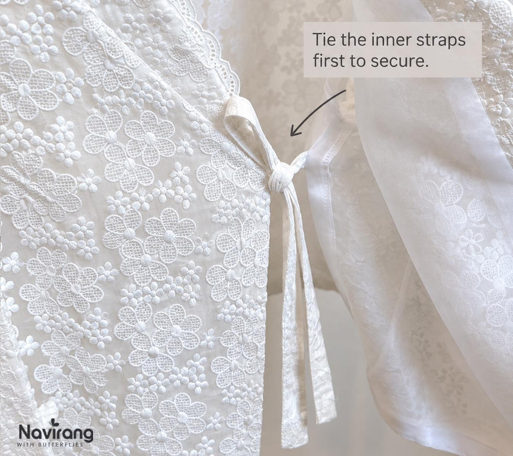 Korean Lace Jeogori Blouse, Modern Hanbok Top, Sheer Floral Jacket, Women’s Hanbok Shirt