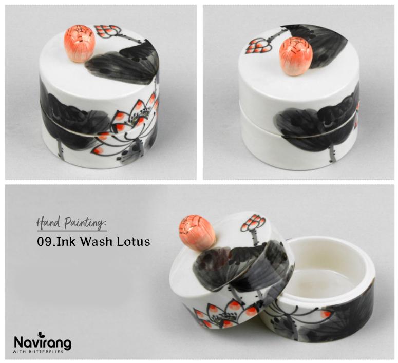 Ceramic Jewelry Box with Music - Moony Orgel, Korean Traditional Painting, Arirang, BTS Spring day