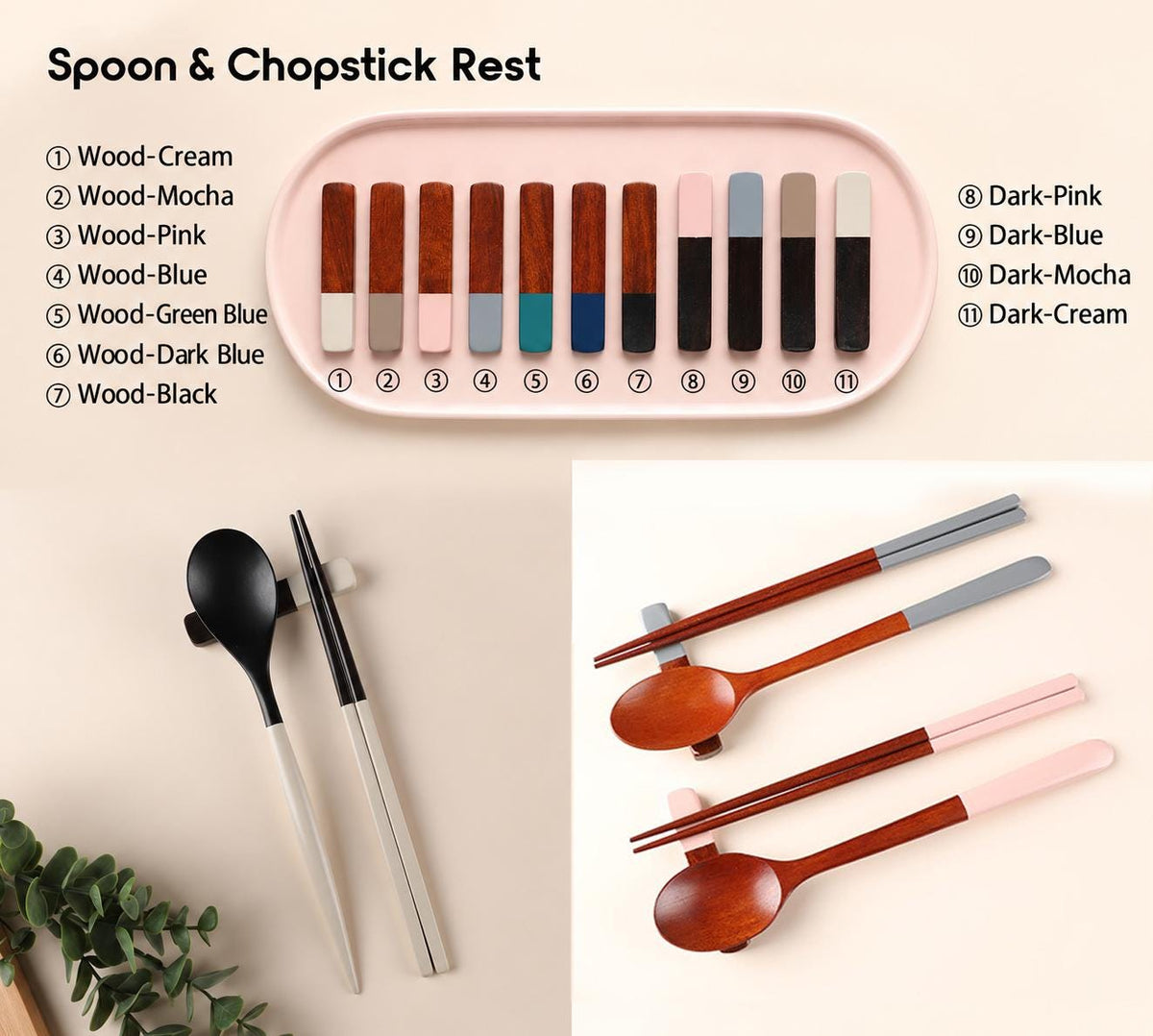 Korean Custom Chopstick and Spoon Set, Personalized lacquer wooden, K-food Lover Gift, Kids