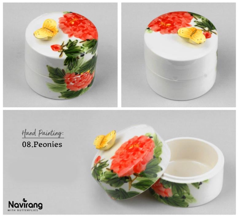 Ceramic Jewelry Box with Music - Moony Orgel, Korean Traditional Painting, Arirang, BTS Spring day