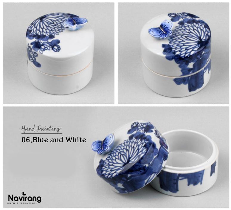 Ceramic Jewelry Box with Music - Moony Orgel, Korean Traditional Painting, Arirang, BTS Spring day