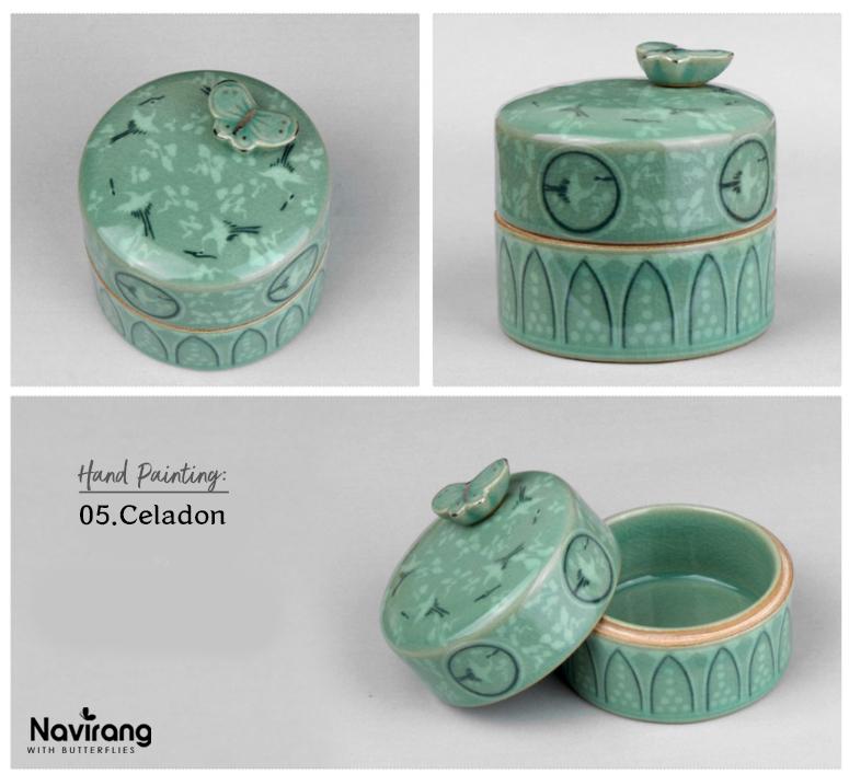 Ceramic Jewelry Box with Music - Moony Orgel, Korean Traditional Painting, Arirang, BTS Spring day