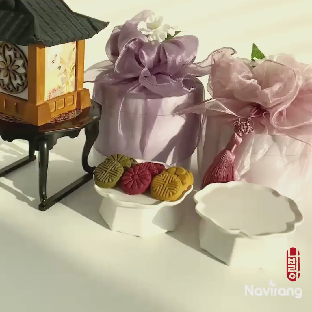Mini Soban High Plate - Flower & Square soban, Dohl table Deco, 돌잔치, 백일, 소반