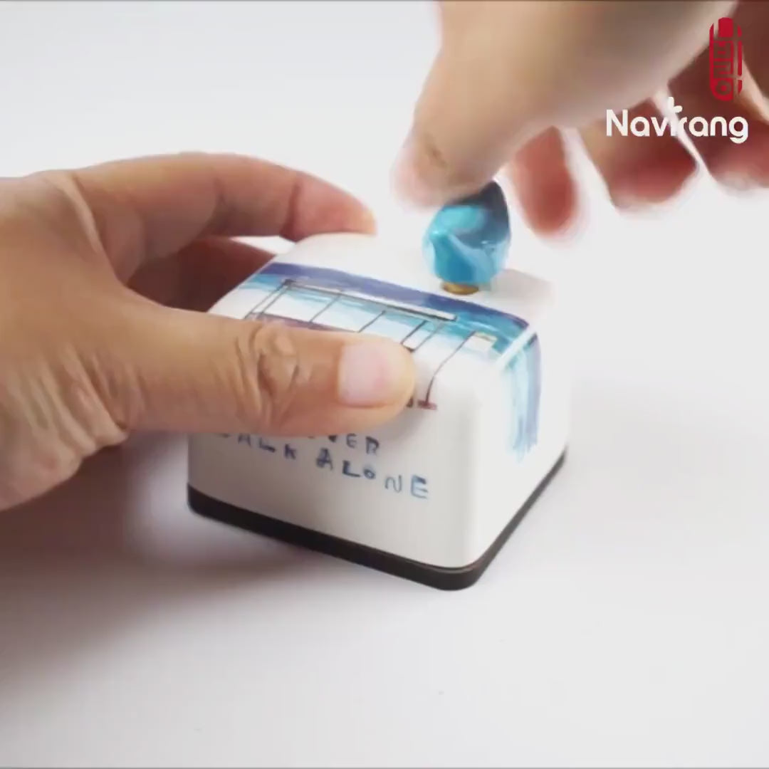 Ceramic Music box - Moony Orgel, Korean Traditional Tiger and Bird, Arirang, BTS Spring day